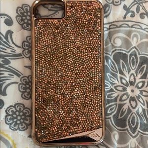 iPhone 8 gold sparkly Apple case
